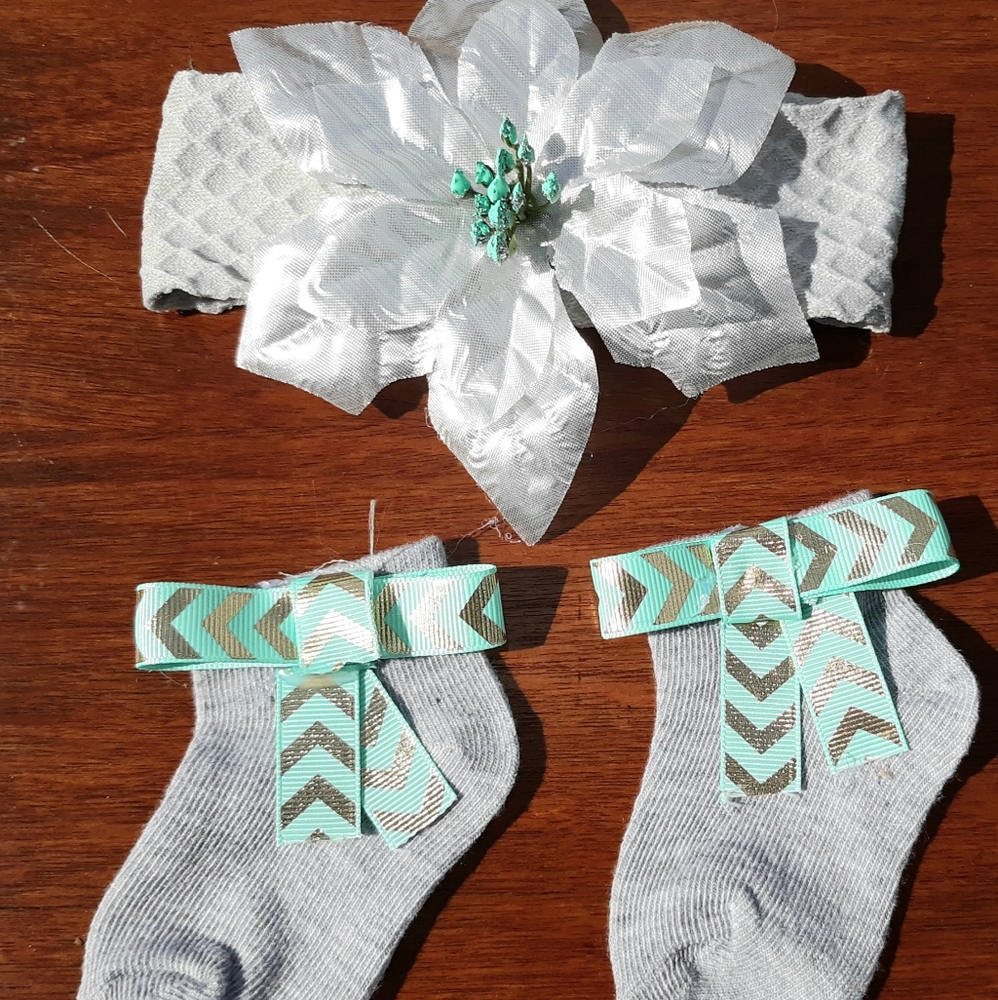 Head Band & sock sets Custom made for a princess